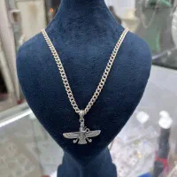 گردنبند نقره پلاک فروهر