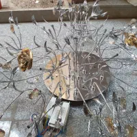لوستر سقفی استیل گل رز چینی