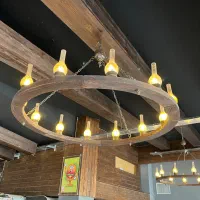 لوستر چوبی ۱۲ شعله قطر ۱/۵۰