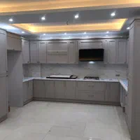 کابینت نئوکلاسیک طوسی روشن