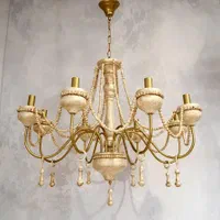 لوستر رستیک 8 شاخه بزرگ رنگ پتینه تاینا|لوستر و چراغ آویز|مشهد, شهرک رازی (شهرک غرب)|دیوار