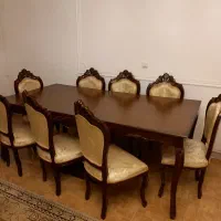 سرویس مبلمان و میز ناهار خوری هشت نفره