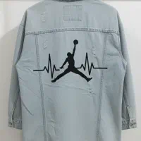 کت جین/لی زاپ‌دار اسپرت (بلند) طرح JORDAN