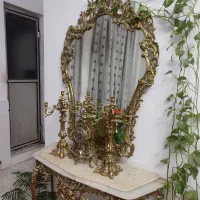 اینه شمعدان برنز