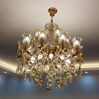 لوستر کریستالی ۶ و ۱۰ شاخه با آبکاری فورتیک|لوستر و چراغ آویز|هشتگرد, |دیوار
