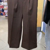 شلوار واید لگ قهوه ای
