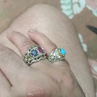 انگشتر جواهری نقره