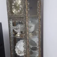 ساعت ایستاده برنزی ویترین دار