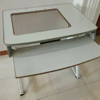 میز کامپیوتر پایه فلز و رویه چوب|میز تحریر و کامپیوتر|رشت, معلم|دیوار