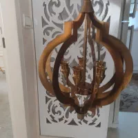 لوستر پنج شاخه|لوستر و چراغ آویز|میانه, |دیوار