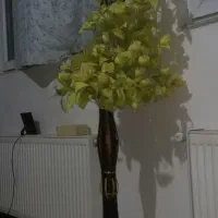 گل رززردمصنوعی باگلدان