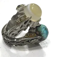 انگشتر فیروزه و عقیق سه پوست|جواهرات|کرج, حصارک بالا|دیوار