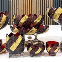 کریستال طلاکوب زرشکی