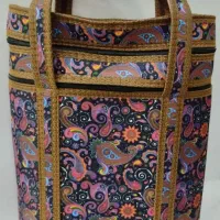 کیف دوطبقه جنس کرپ|کیف، کفش، کمربند|زرند, |دیوار