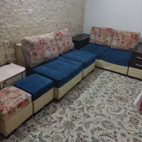 فروش مبل ال هفت نفره همراه با میز ناهار خوری
