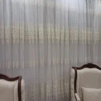 پرده حریر به همراه کتیبه|پرده، رانر، رومیزی|بندر انزلی, معلم|دیوار