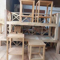 تخت باغی چوبی . جاکفشی هایگلس سینی  تمام چوب