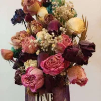 دو تا باکس دسته گل خشک و تمیز و زیبا- قیمت توافقی|گل مصنوعی|قم, باجک دو|دیوار