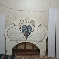 تخت دونفره همراه باتشک با دوتا پاتختی