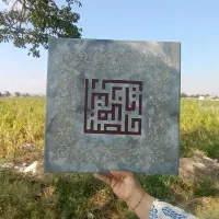 تابلو کالیگرافی،تکسچر،پودر مخمل،ویترای