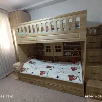 تخت دو طبقه مدل باراد|تخت و سرویس خواب|فیروزکوه, |دیوار