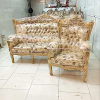 مبل سلطنتی 7نفره چوب گردو در حد نو