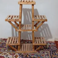 پایه گلدان چوبی