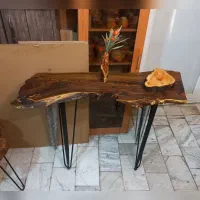 میز کنسول شلف کافی بار چوبی روستیک|بوفه، ویترین، کنسول|کرج, شهرک سهرابیه|دیوار