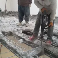 تخریب ساختمان،کندن بتن،وصل فاضلاب