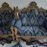 مبل هفت  نفره درحدنو بدون فرو رفتگی کلاف چوب گردو|مبلمان خانگی و میز عسلی|هشتگرد, شهرک ولیعصر (مصلی)|دیوار
