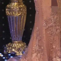 لباس مجلسی تمام گیپور وسنگ جواهردوزی بادست|لباس|قرچک, محمد آباد|دیوار