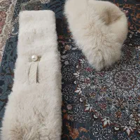 شال و کلاه طرح روسی پشمی کرم استخونی|لباس|شاهین‌شهر, مخابرات (شهید بهشتی)|دیوار