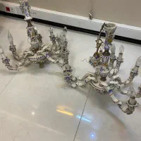 یک جفت لوستر ۸ شاخه ایتالیایی آنتیک بسیار زیبا|لوستر و چراغ آویز|تهران, ونک|دیوار