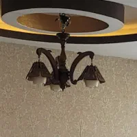 لوستر چوبی بسیار زیبا|لوستر و چراغ آویز|خرم‌آباد, |دیوار