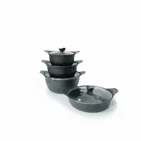 سرویس قابلمه 8 پارچه چدن ضخیم بست خردکن چای ساز