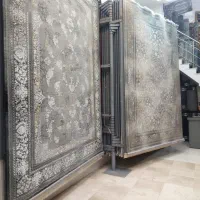 قالی ۹ متری شقایق خاکستری ۷۰۰ اکرولیک اصلی