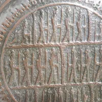 یک عدد تشت بزرگ مسی بسیار بسیار قدیمی قطر 60 سانت|کلکسیون اشیاء عتیقه|ساری, |دیوار