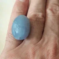 مهره عقیق ابی اصل و کهنه قواره درشت مصور|جواهرات|پرند, فاز ۶|دیوار