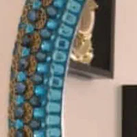 آینه گرد تزئینی آبی فیروزه ای نگین دار|آینه|پردیس, فاز ۲|دیوار