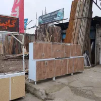 کابینت نو فلزی درچوبی سه بالا سه متر پایین بایراق