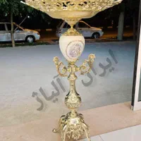 کنارسالنی میوه طرح برنج کنار سالنی برنزی میز برنج|ظروف سرو و پذیرایی|مشهد, طلاب|دیوار