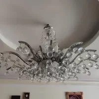 لوستر استیل کریستالی اصل سنگین ۲۲ شعله