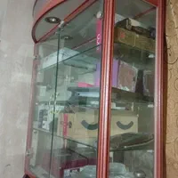 ویترین آلومینیوم آیینه چراغدار|بوفه، ویترین، کنسول|لنجان, |دیوار