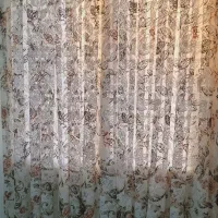 پرده تور طرح برجسته شاین دار در حد نو