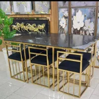 فلزی چوبی.میز ناهار خوری .میزغذاخوری نهارخوری