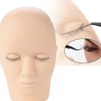 صورتک تمرین مژه سر مانکن تمیرین مژه