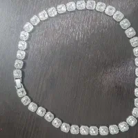 گردنبند فول نگین مربعی