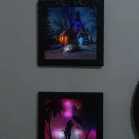 تابلودیواری نعون دار شیک و با کلاس آشخانه و بجنورد|ریسه و چراغ تزئینی|آشخانه, |دیوار