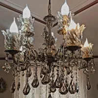 ۲ عددلوستر تمام برنج ۵ شاخه