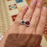 انگشتر الماس سیاه یاقوت دانه اناری|جواهرات|بجنورد, |دیوار